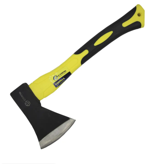 Сокира кований 600 г (ручка з скловолокна) Сталь 44033